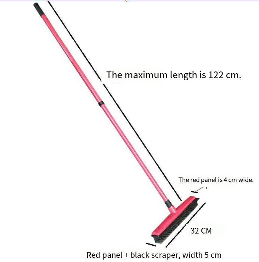 Pet Hair Removal Broom — Pulls Fur Out of Carpet
