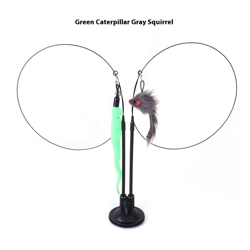 Stick-On Cat Teaser Toy — Hands-Free Play