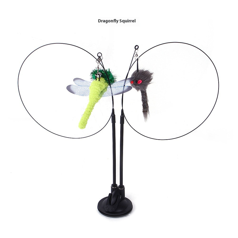 Stick-On Cat Teaser Toy — Hands-Free Play