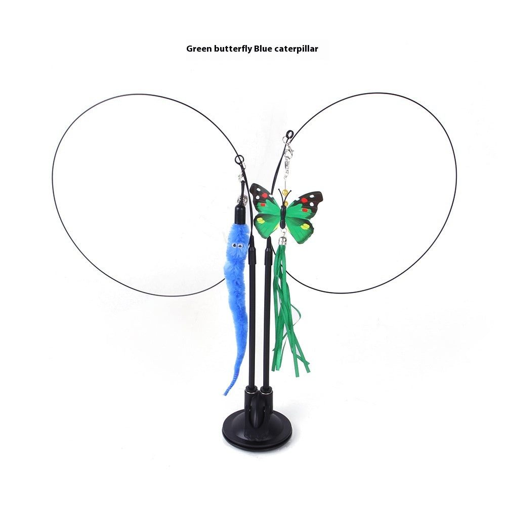 Stick-On Cat Teaser Toy — Hands-Free Play