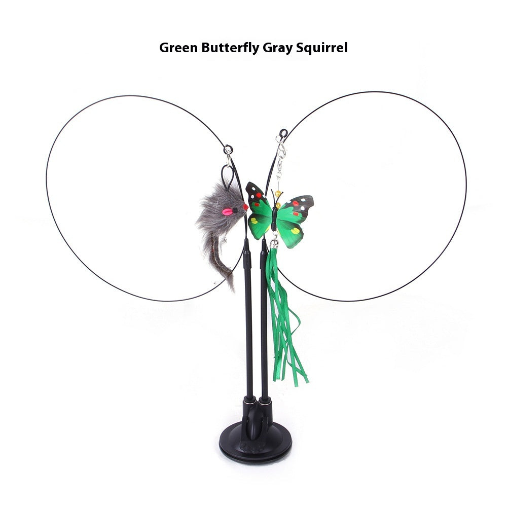 Stick-On Cat Teaser Toy — Hands-Free Play