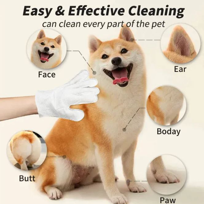 Pet Cleaning Wipes &amp; Gloves — Clean Without a Bath