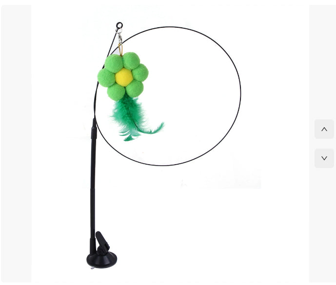 Stick-On Cat Teaser Toy — Hands-Free Play